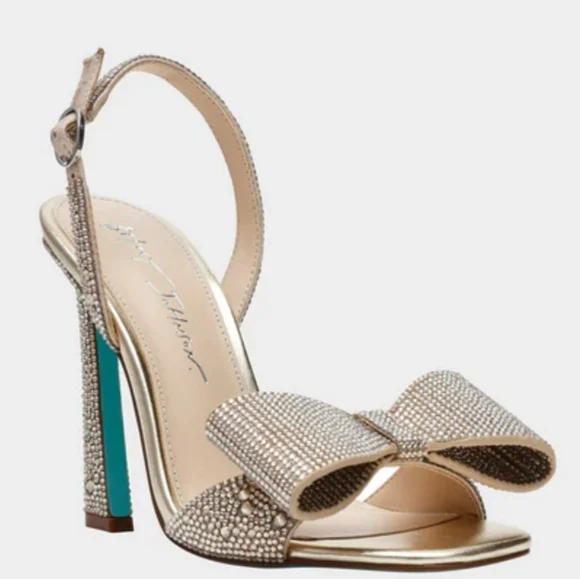 Betsey Johnson Joel Light Gold size 9.5 - Picture 1 of 10